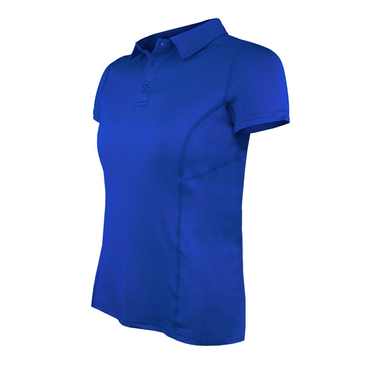 ANDESLAND OUTDOOR APPAREL - Polera Dry Fit Manga Corta Con Cuello Pale Essential Azulino Mujer.-