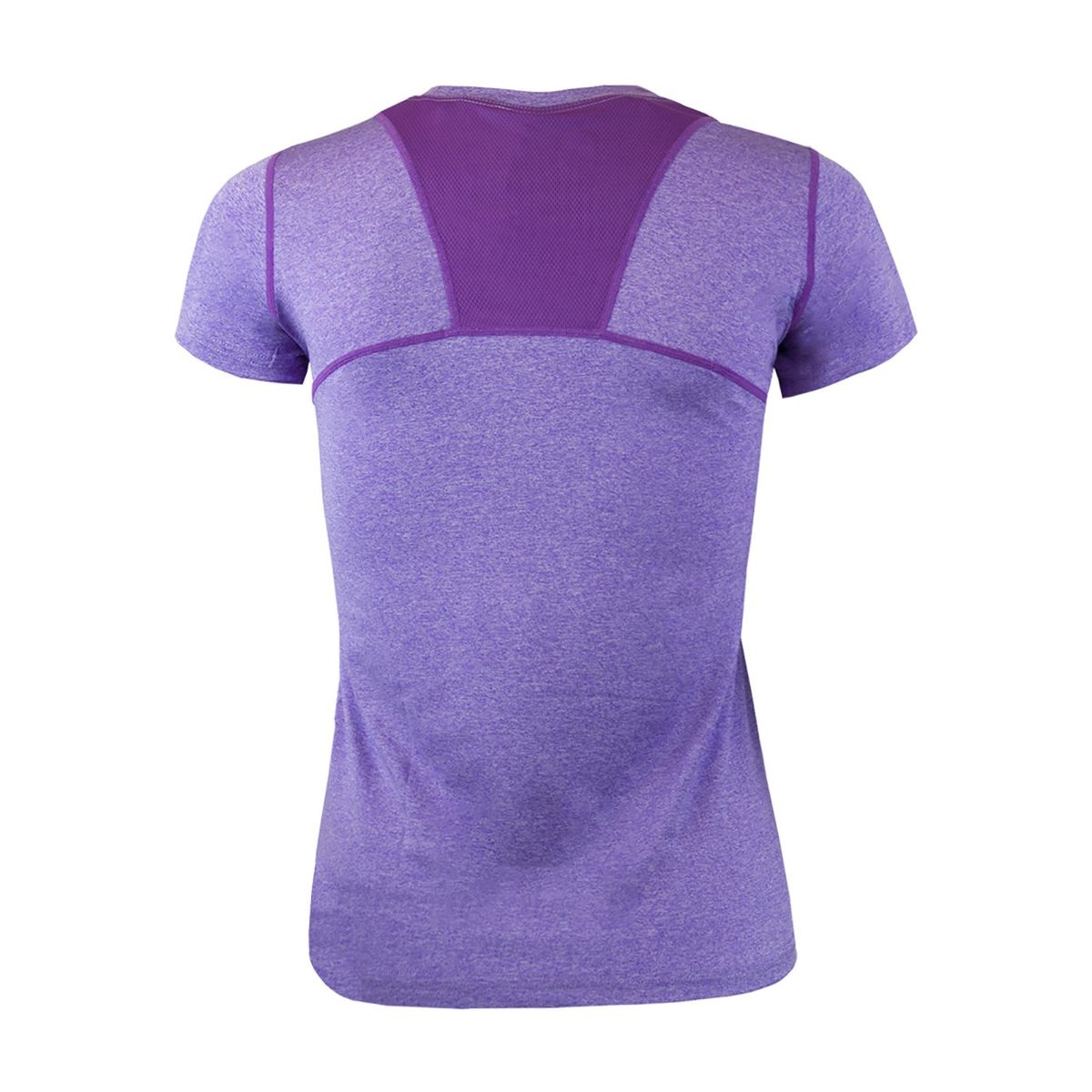ANDESLAND OUTDOOR APPAREL - Polera DryFit Con Malla Manga Corta Violeta Mujer