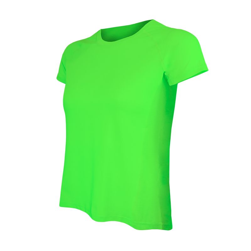 ANDESLAND OUTDOOR APPAREL - Polera DryFit Manga Corta Verde Fluor Mujer