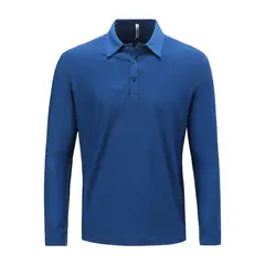 ANDESLAND OUTDOOR APPAREL - Polera Dry Fit Manga Larga Con Cuello Pale Azulino Hombre