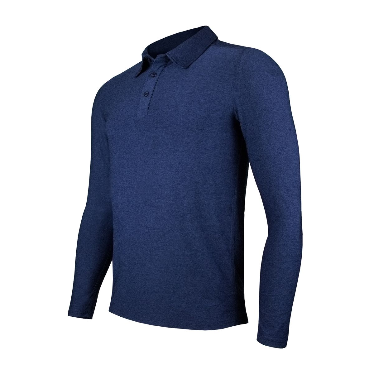 ANDESLAND OUTDOOR APPAREL - Polera Dryfit Con Cuello Manga Larga Azul Hombre
