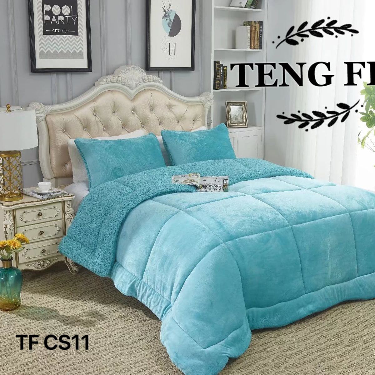 GENERICO - Cobertores plush con chiporros 2 plazas