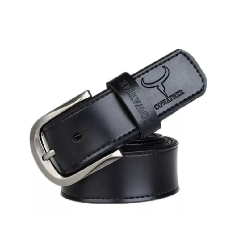 COWATHER - Cinturón Masculino De Cuero Marca Cowather Modelo XF011 Color Negro