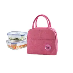 GENERICO - Bolso Lonchera Térmica Portátil Rosado
