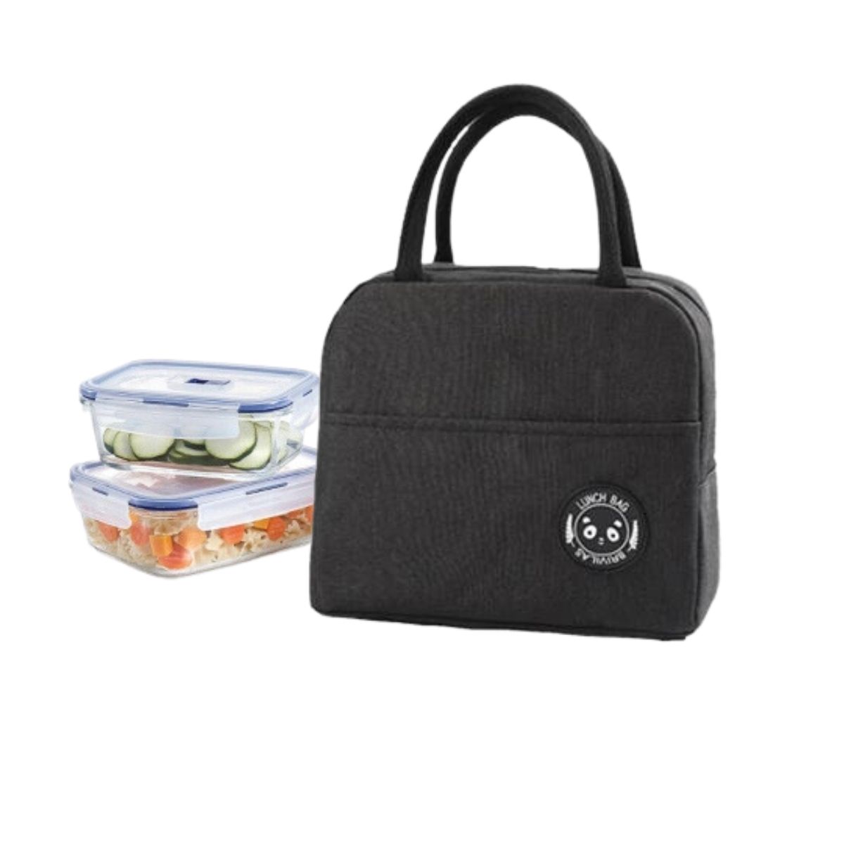 GENERICO - Bolso Lonchera Térmica Portátil Negro Unisex
