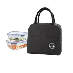 GENERICO - Bolso Lonchera Térmica Portátil Negro Unisex