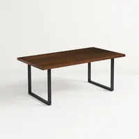 Mesa de Comedor Estilo Industrial 160x90 - Madera Oscura Walnut - Café