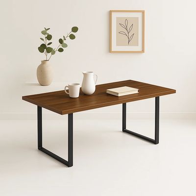 Imagen 2 del producto Mesa de Comedor Estilo Industrial 160x90 - Madera Oscura Walnut - Café