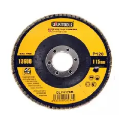 GENERICO - Pack 5 Discos Lija Flap Traslapados 4 1/2 Acero Metal Madera DLF4120M
