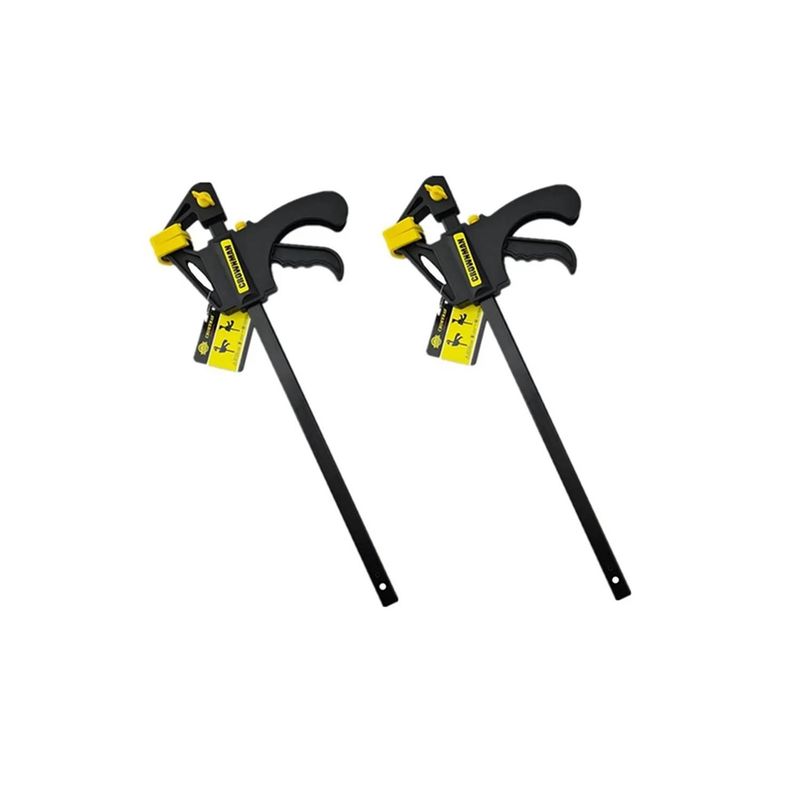GENERICO - Pack 2 Prensa Rapida Madera Carpintero 8 Pulgadas Crownman