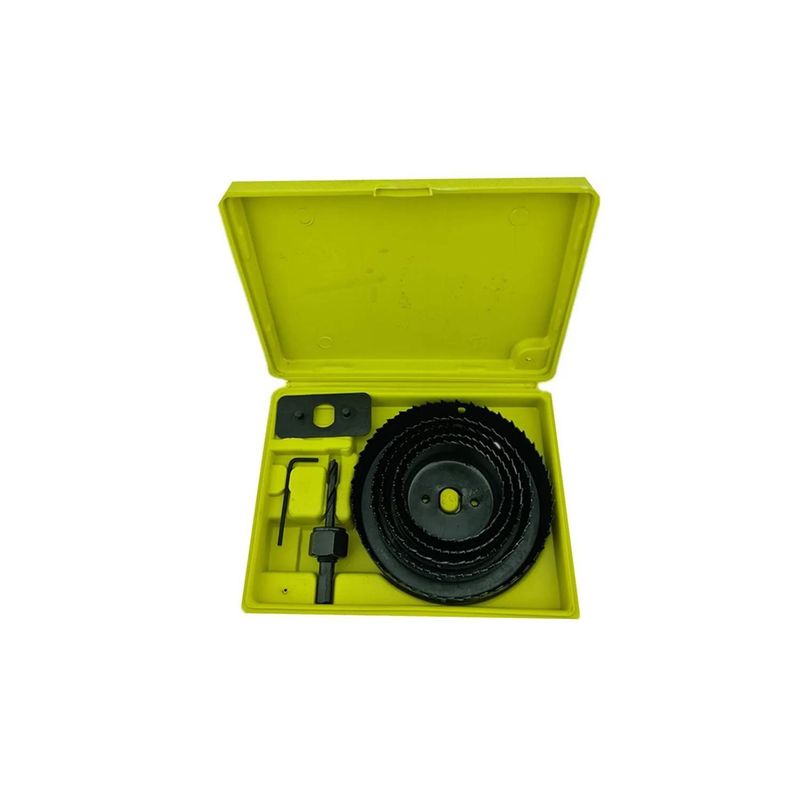 GENERICO - Kit Juego Hoja Broca Sierra Copa Para Madera 8 Piezas Neva