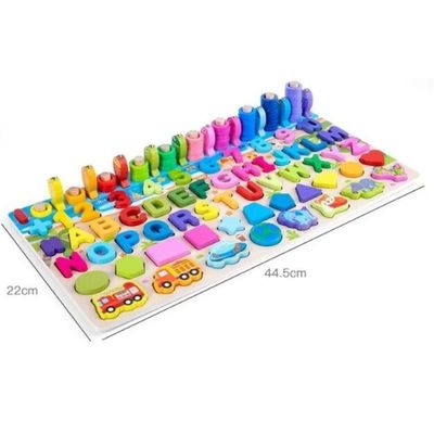Imagen 2 del producto Juego madera 7 en 1 montessori pesca números formas W12D469