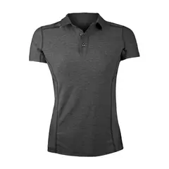 ANDESLAND OUTDOOR APPAREL - Polera Dryfit Con Cuello Manga Corta Grafito Mujer