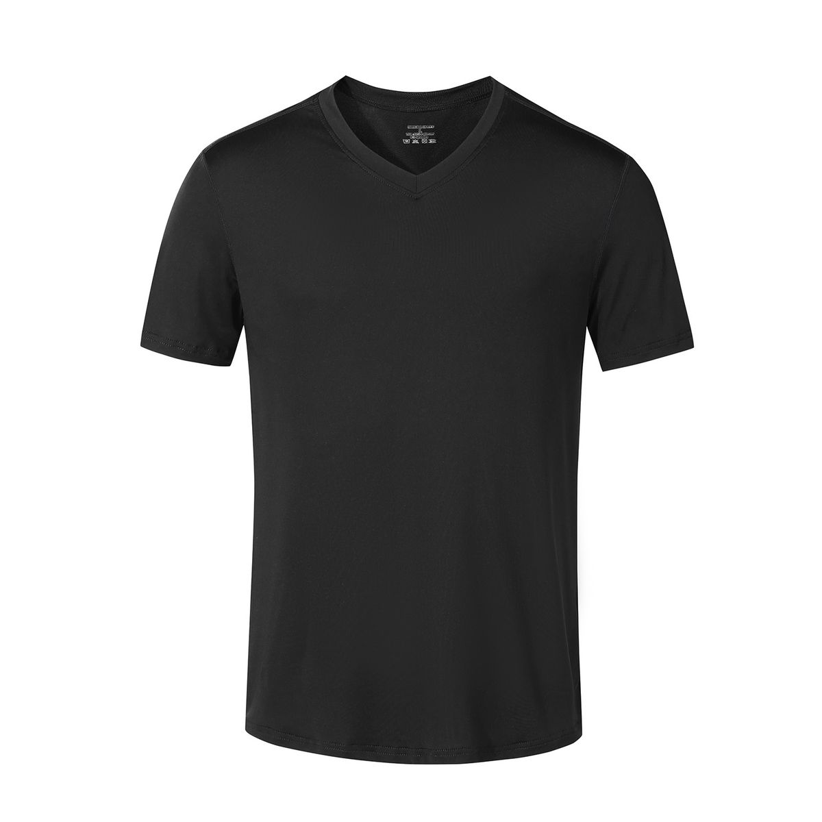 ANDESLAND OUTDOOR APPAREL - Polera Dry Fit Manga Corta Cuello V Negro Hombre