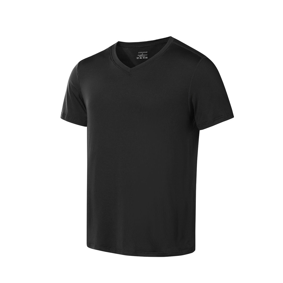 ANDESLAND OUTDOOR APPAREL - Polera Dry Fit Manga Corta Cuello V Negro Hombre