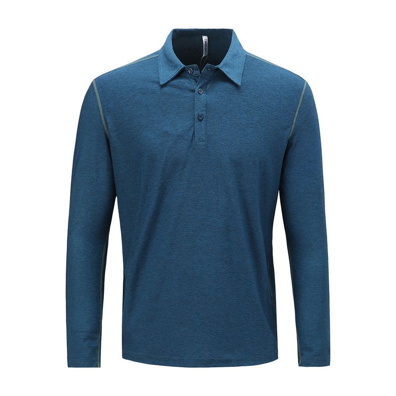 ANDESLAND OUTDOOR APPAREL - Polera Dryfit Con Cuello Manga Larga Verde Hombre