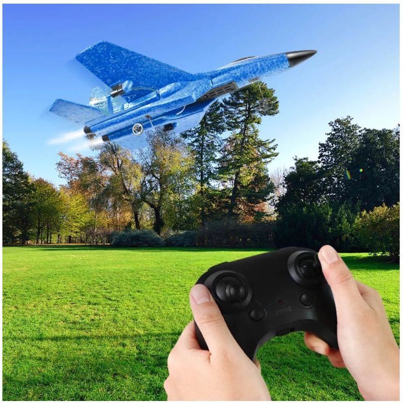 GENERICO - Avión a Control Remoto Su-27 Rojo Azul y Amarillo