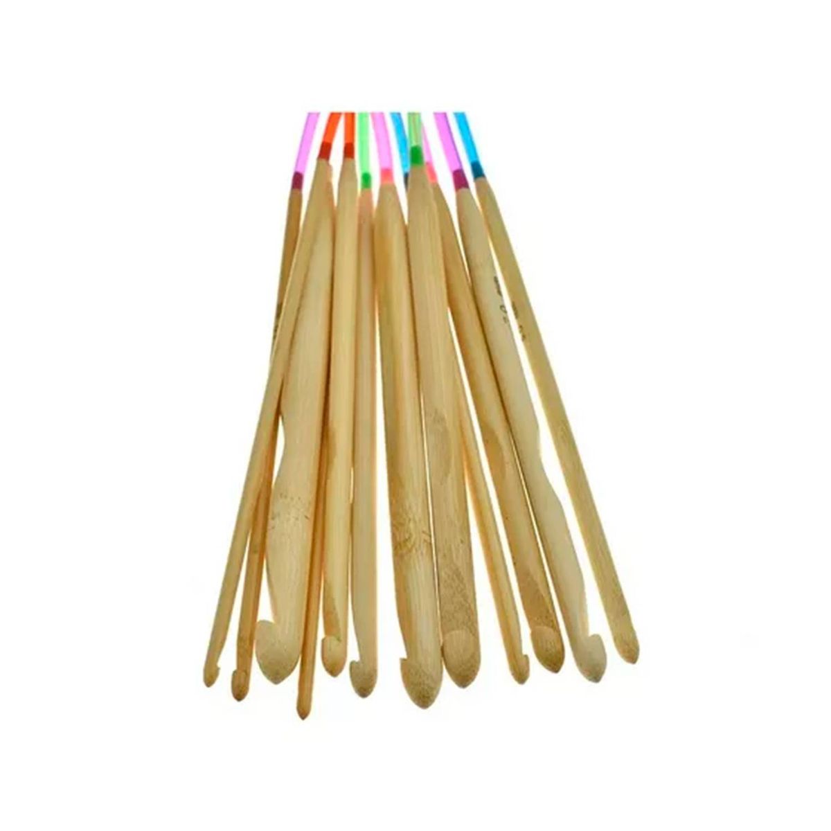GENERICO - Set De Crochet Tunecino De Bambú 12 Pcs 120 Cm