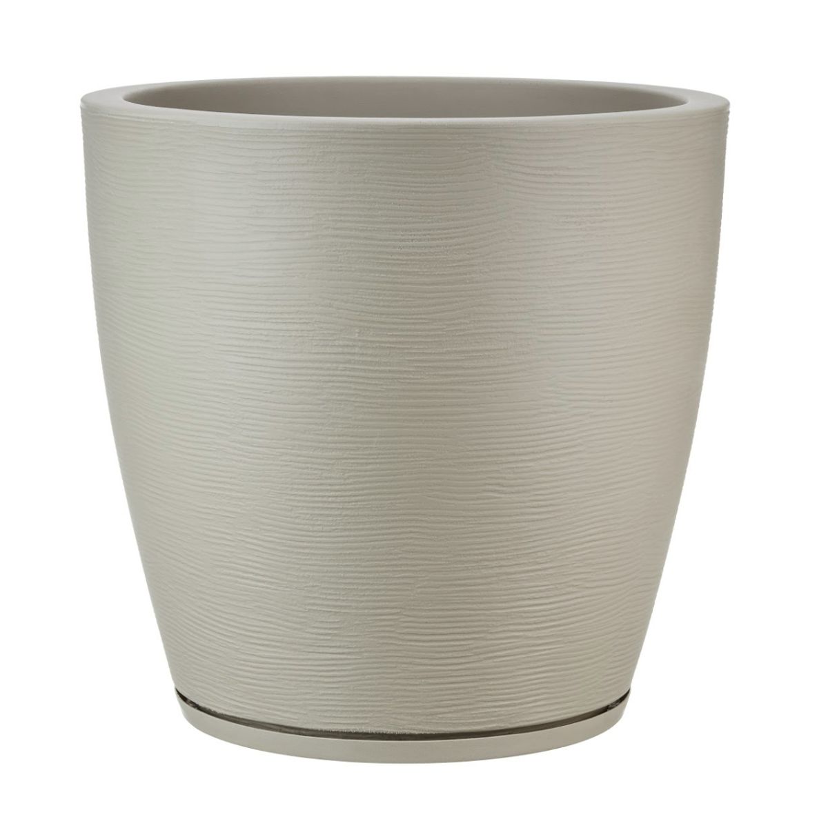 FLORIDIS - MACETERO FLORIDIS BEIGE AMSTERDAM 45CM ALTO CON PLATO