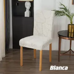 GENERICO - Fundas para silla de comedor diseño hojas 6 unidades