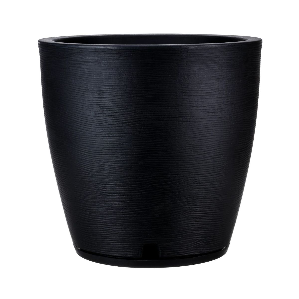 FLORIDIS - MACETERO FLORIDIS NEGRO AMSTERDAM 45CM ALTO CON PLATO