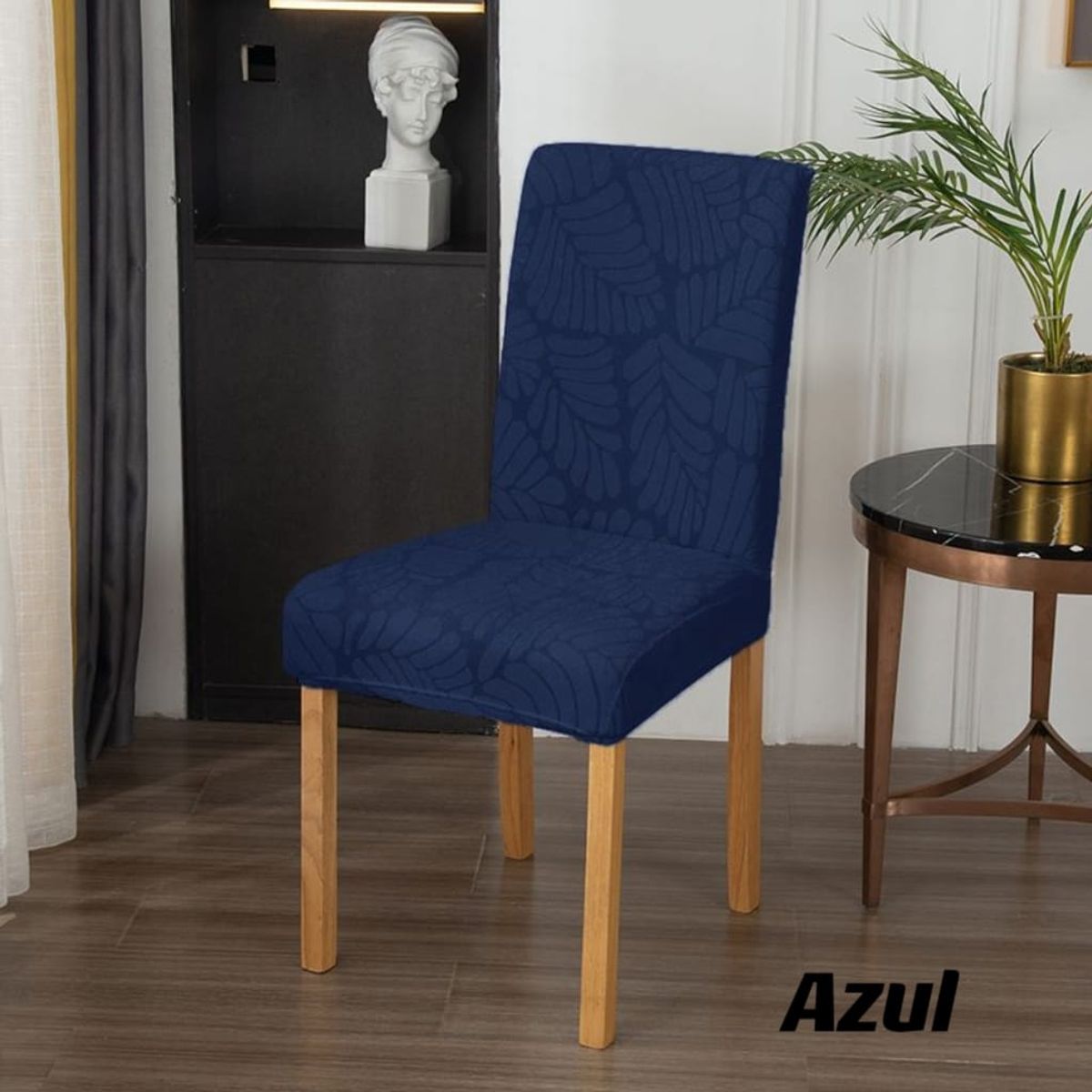 GENERICO - fundas para silla de comedor diseño hojas 6 unidades