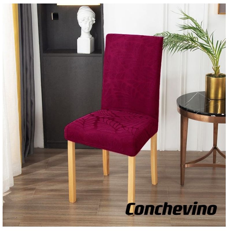 GENERICO - fundas para silla de comedor diseño hojas 6 unidades