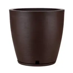 FLORIDIS - MACETERO MARRON AMSTERDAM 45CM ALTO CON PLATO