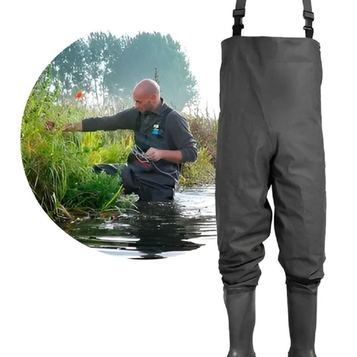 U BUY - Waders Pesca Botas Para La Pesca Trajes Pesca Wader De Pesca 43 yardas