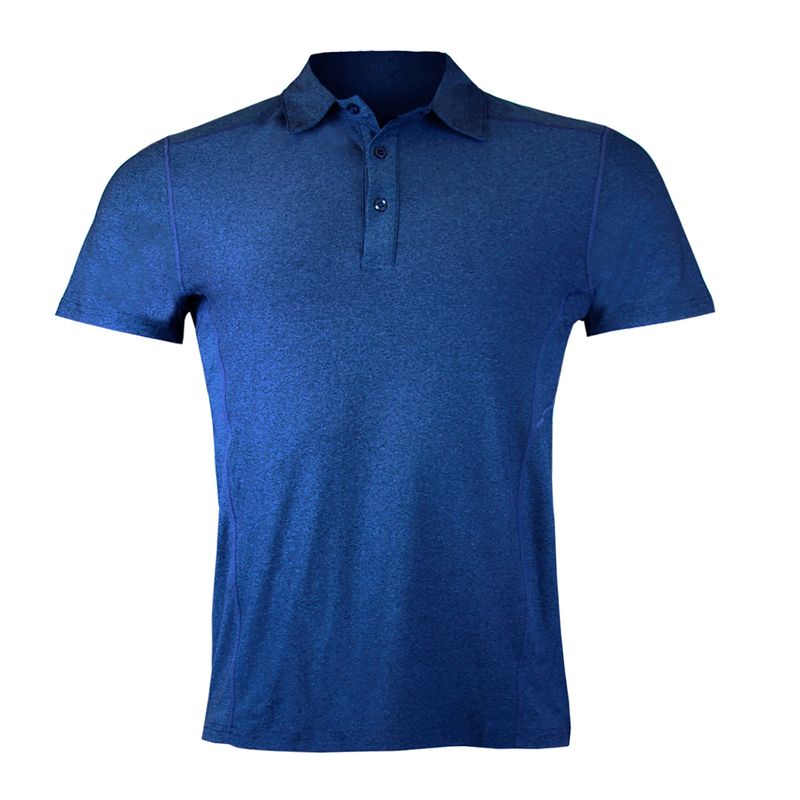 ANDESLAND OUTDOOR APPAREL - Polera Dryfit Con Cuello Manga Corta Azul Francia Hombre