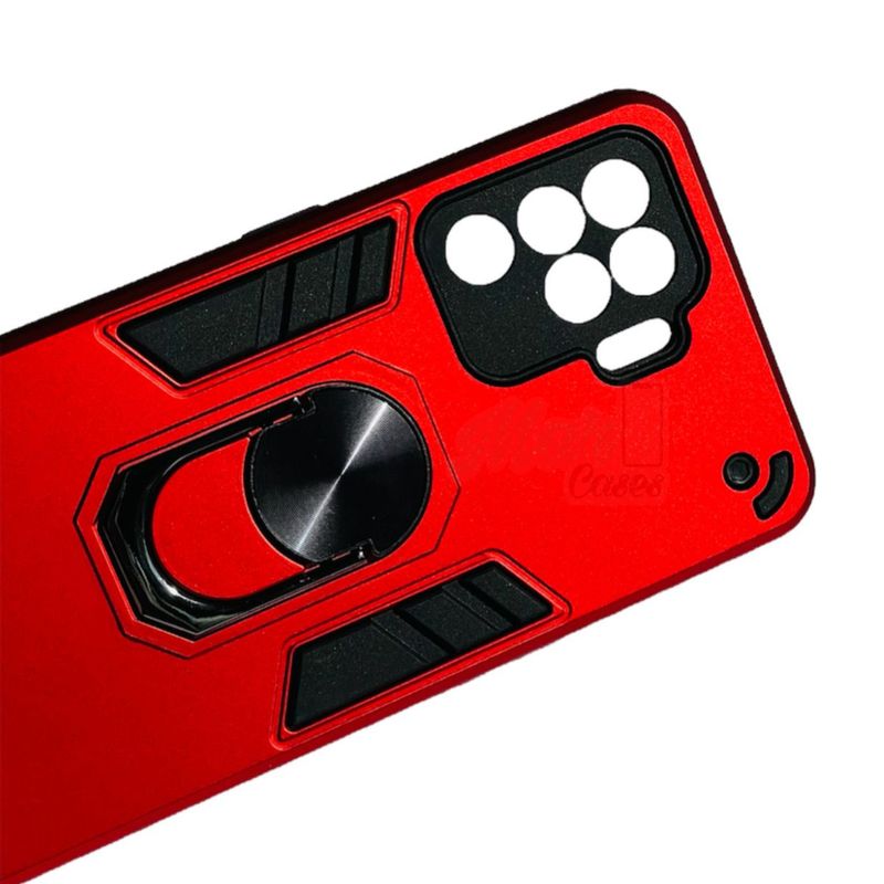 GENERICO - Carcasa Para Oppo Reno5 Lite Anti Golpes Anillo Rojo