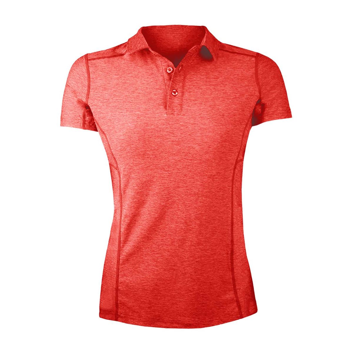 ANDESLAND OUTDOOR APPAREL - Polera Dry Fit Manga Corta Con Cuello Pale Pro Roja Mujer