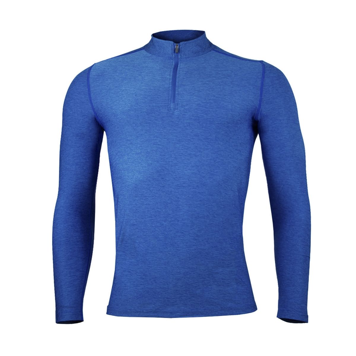 ANDESLAND OUTDOOR APPAREL - Polera Dry Fit Manga Larga Con Cierre Pale Azulino Hombre