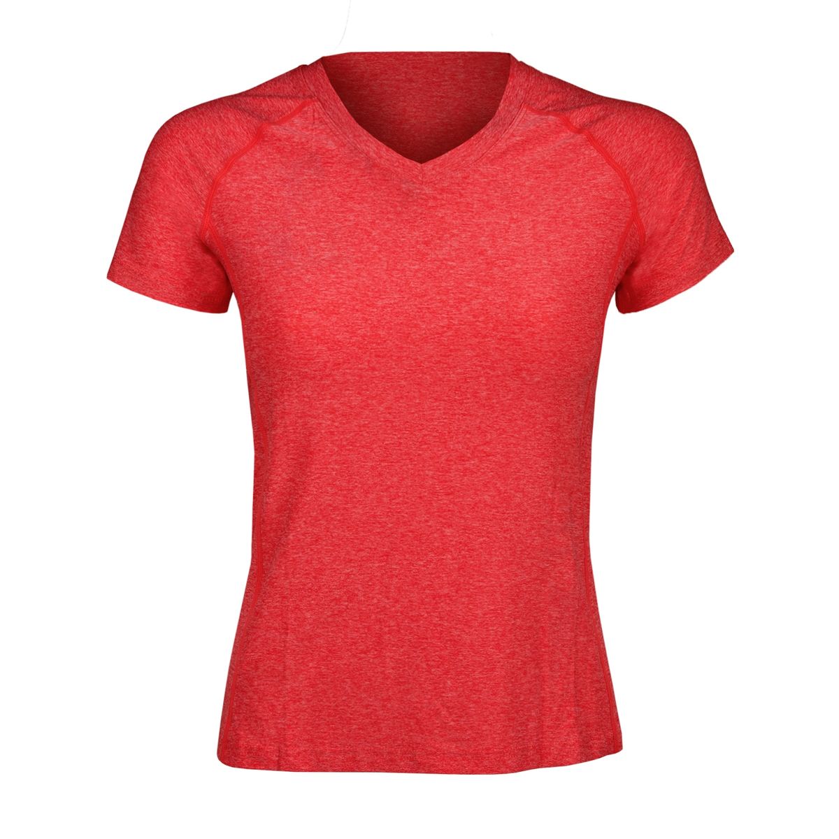 ANDESLAND OUTDOOR APPAREL - Polera Dry Fit Manga Corta Cuello V Cape Rojo Mujer.-