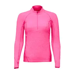 ANDESLAND OUTDOOR APPAREL - Polera Dry Fit Manga Larga Con Cierre Pale Rosado Mujer.-