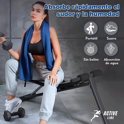 Imagen 2 del producto Toalla Baño Viaje De Microfibra De Secado Rápido, 3 Pcs - Azul