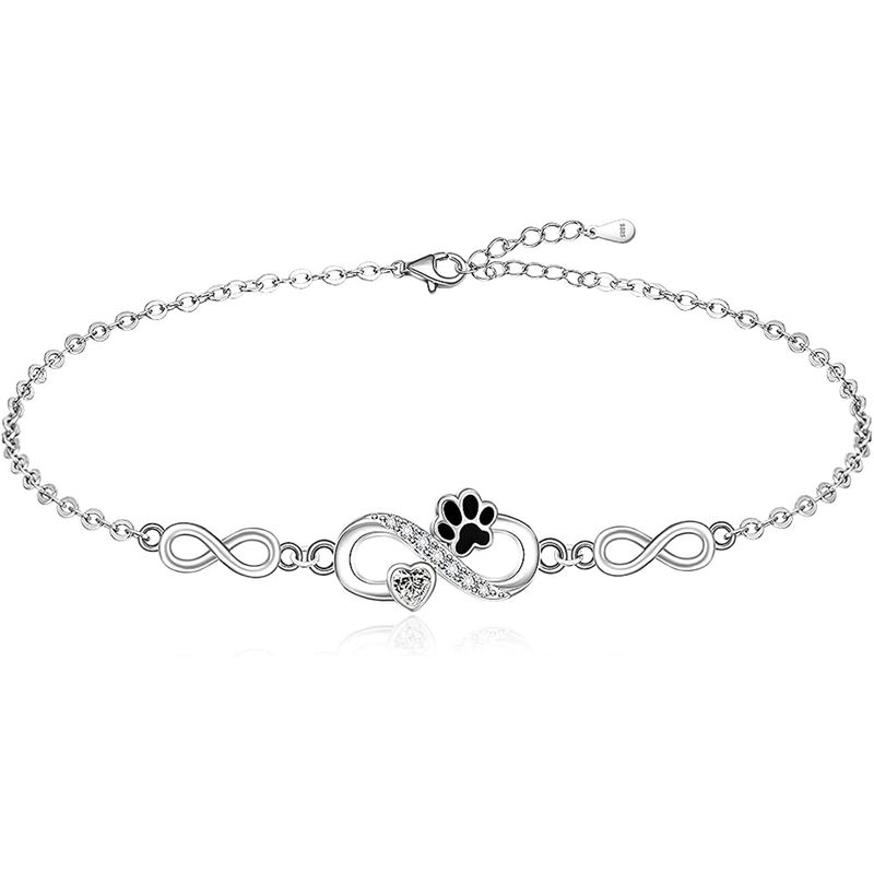 GENERICO - Pulsera infinito mascota plata 925 mujer regalo