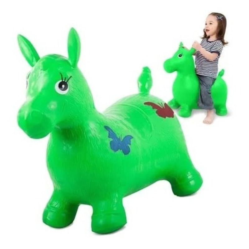 U BUY - Caballito Pony Saltarín Juguete Para Niños Verde