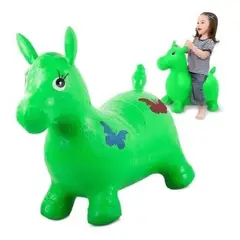U BUY - Caballito Pony Saltarín Juguete Para Niños Verde