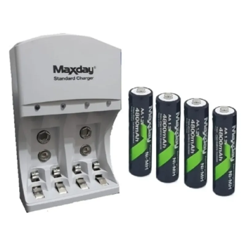 U BUY - Cargador De Baterias Aa Aaa 9v + 4 Batera Recargable Aa Pila