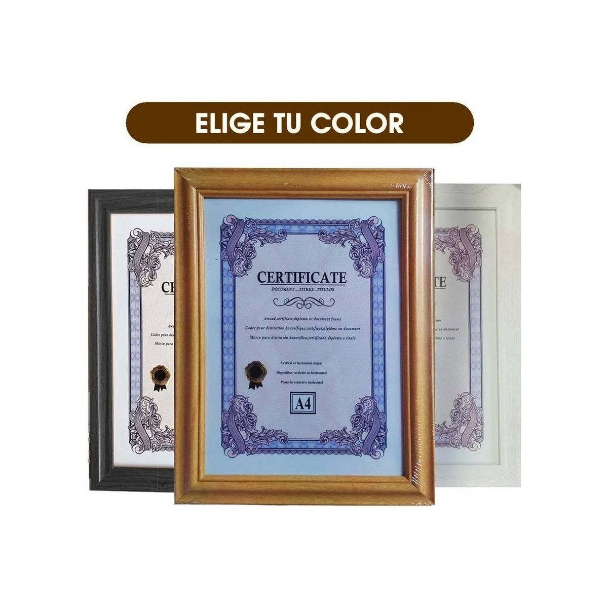 U BUY - 6x Cuadro Marco De Foto A4 Madera  Beige