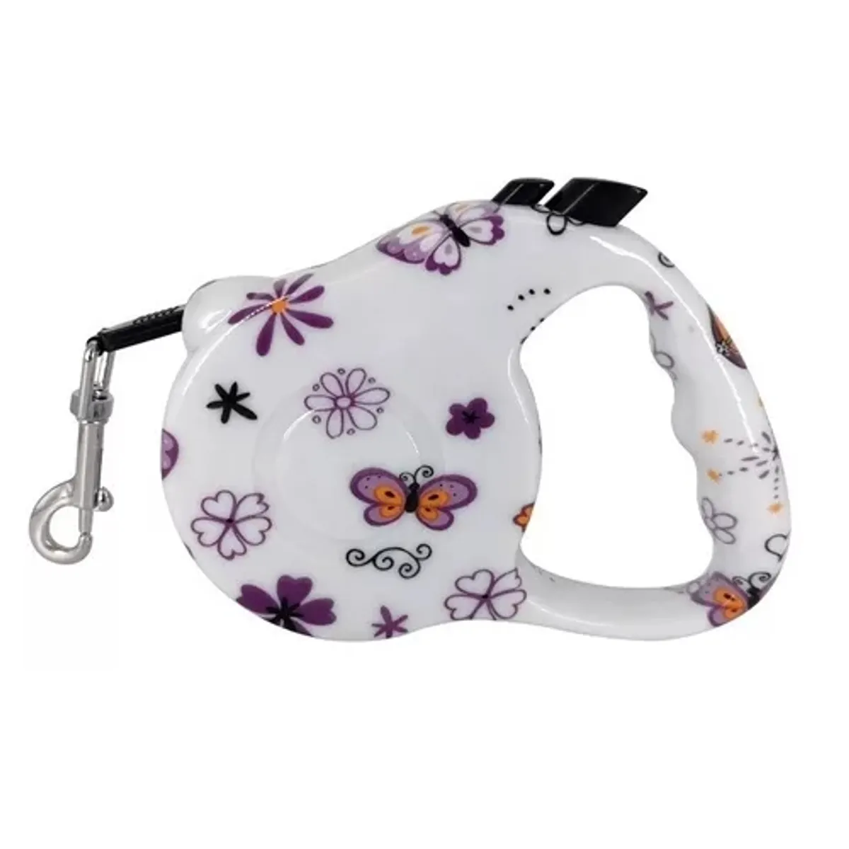 DEFENSOR FOREVER - Correa Retráctil Con Botón De Frenado 3mts diseño de Flor