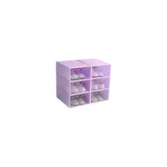 U BUY - Cajones Organizadores De Zapato Apilable Pack 6 Unidades Púrpura