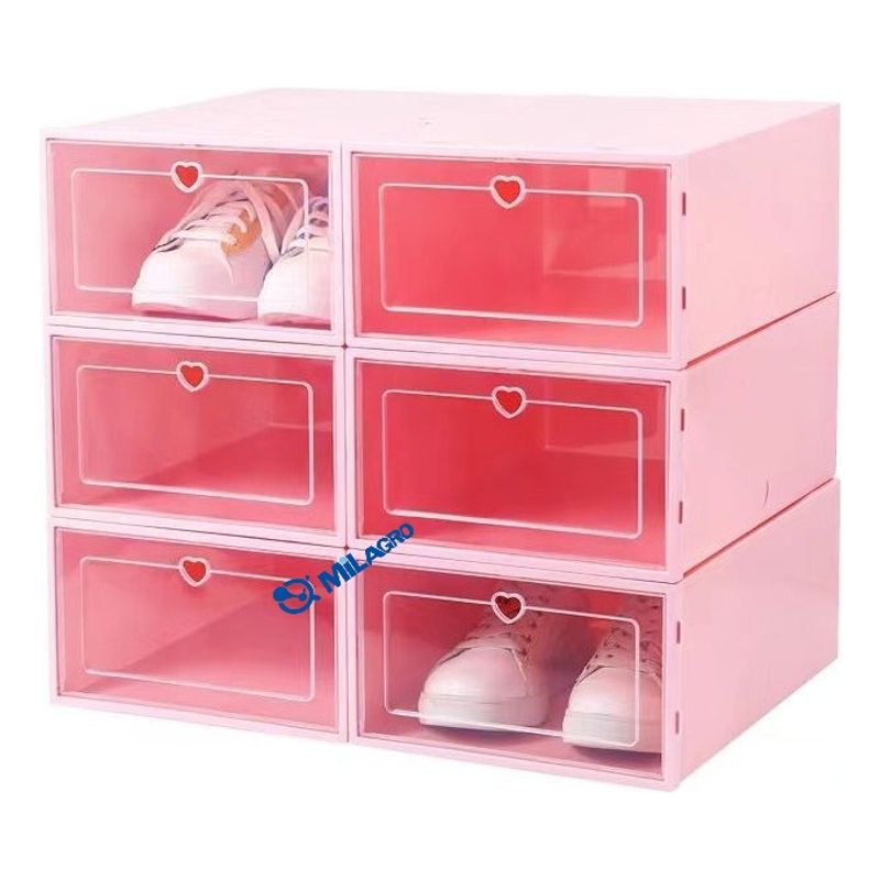 U BUY - Caja De Zapatos Love Grande 6 Piezas35*24*14cm Rosa