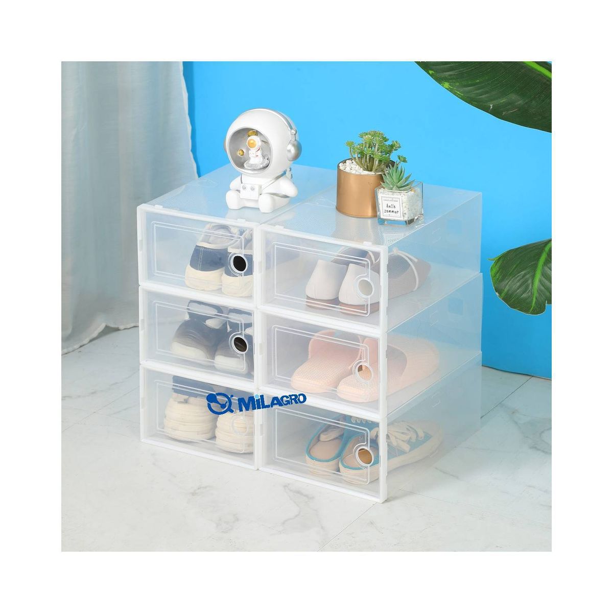 U BUY - 6x Caja grande de zapatos love 352414cm caja blanca transparente