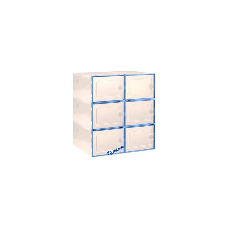 U BUY - Caja De Zapatos Love Grande 6 Piezas35*24*14cm  azul transparente