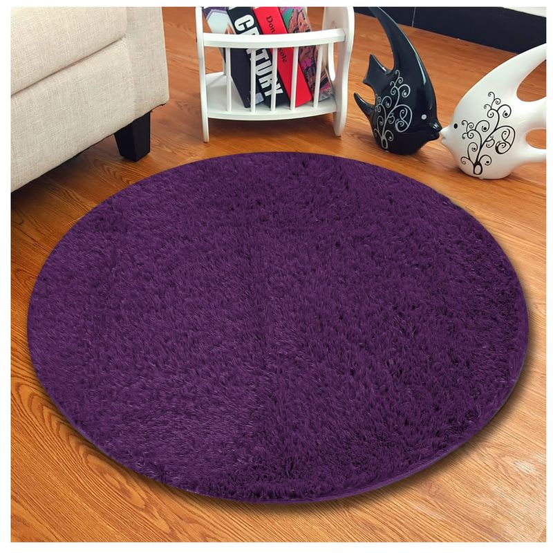 GENERICO - ALFOMBRAS REDONDAS 150 DIAMETRO MORADO