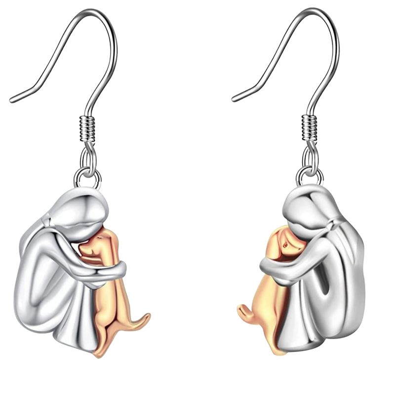 GENERICO - Aros mujer perro mascota plata 925 mujer