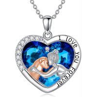 Collar mujer perro mascota cristal plata 925