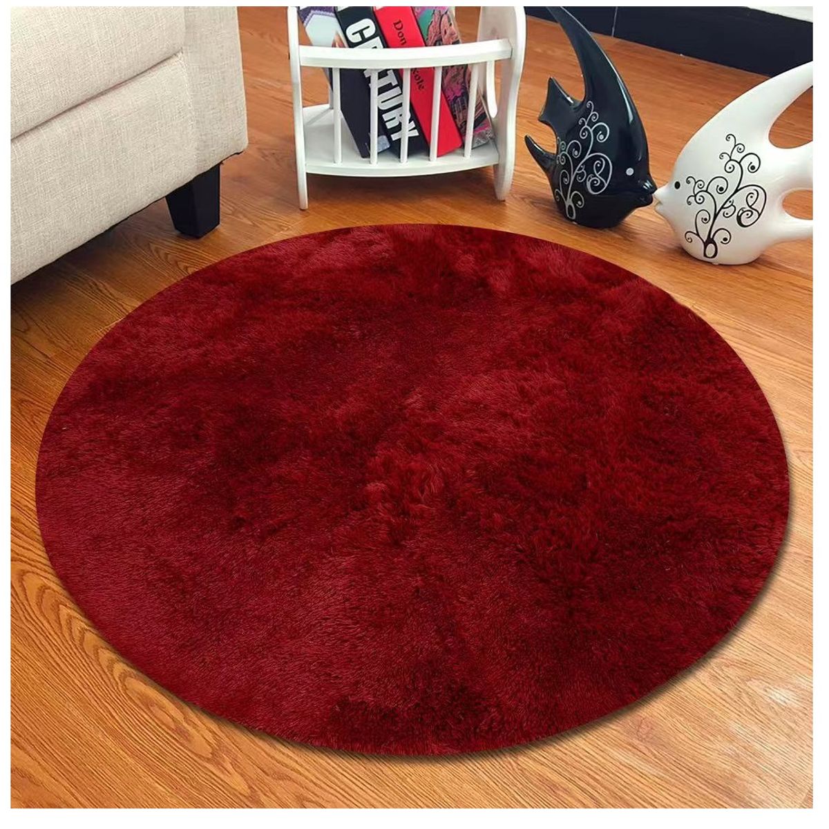 GENERICO - ALFOMBRAS REDONDAS 150 DIAMETRO BURDEO